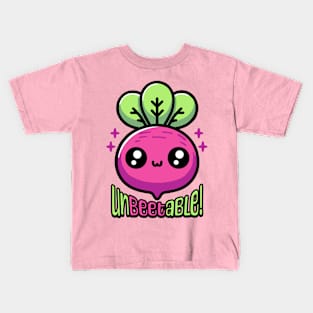 Unbeetable! Cute Beet Vegetable Pun Kids T-Shirt